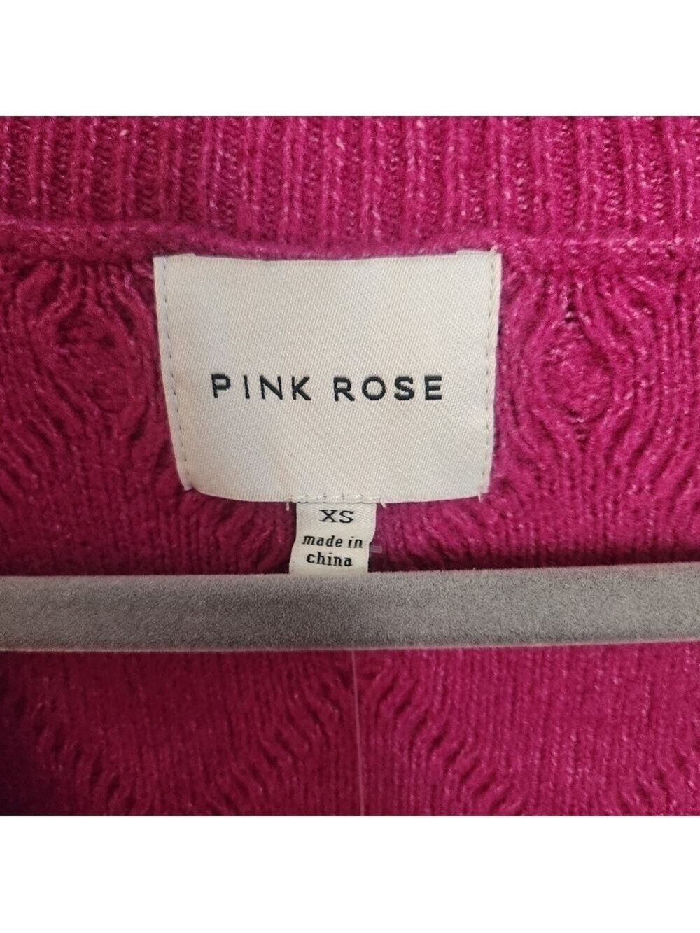 PINK ROSE VIOLET MAGNETA LIGHTWEIGHT SQUARE NECK SWEATER NWT - Picture 4 of 11